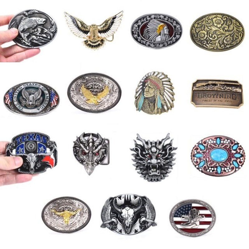 Luxury Eagle Metal Cool Belt Buckles For Man Unisex Western