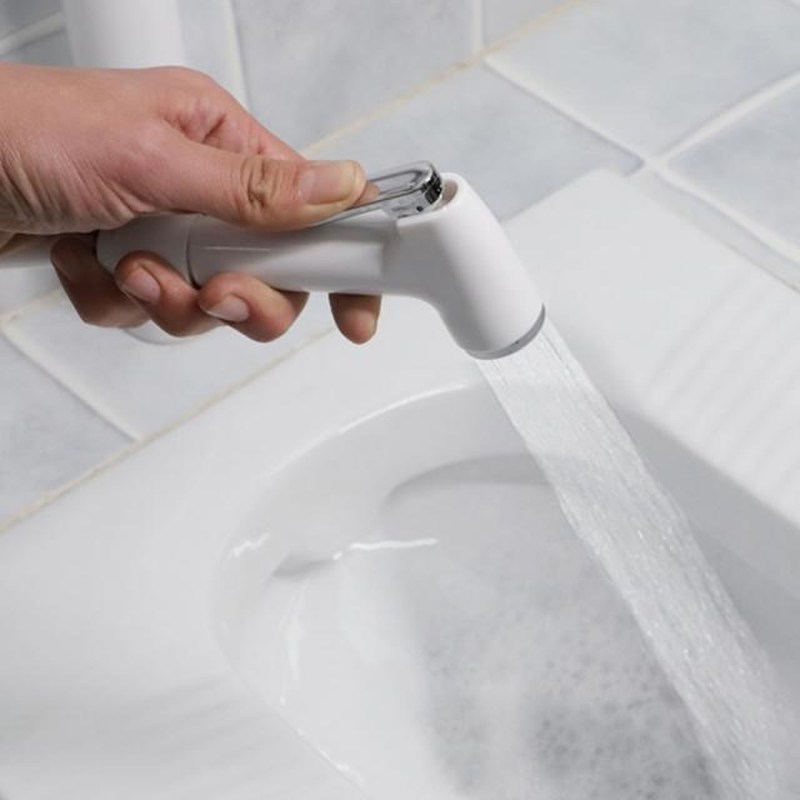 ABS Toilet Handheld Bidet Sprayer Set Three Outlet Water Sep