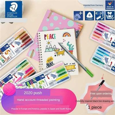Staedtler triplus fineliner pens with box, ergonomic triangu