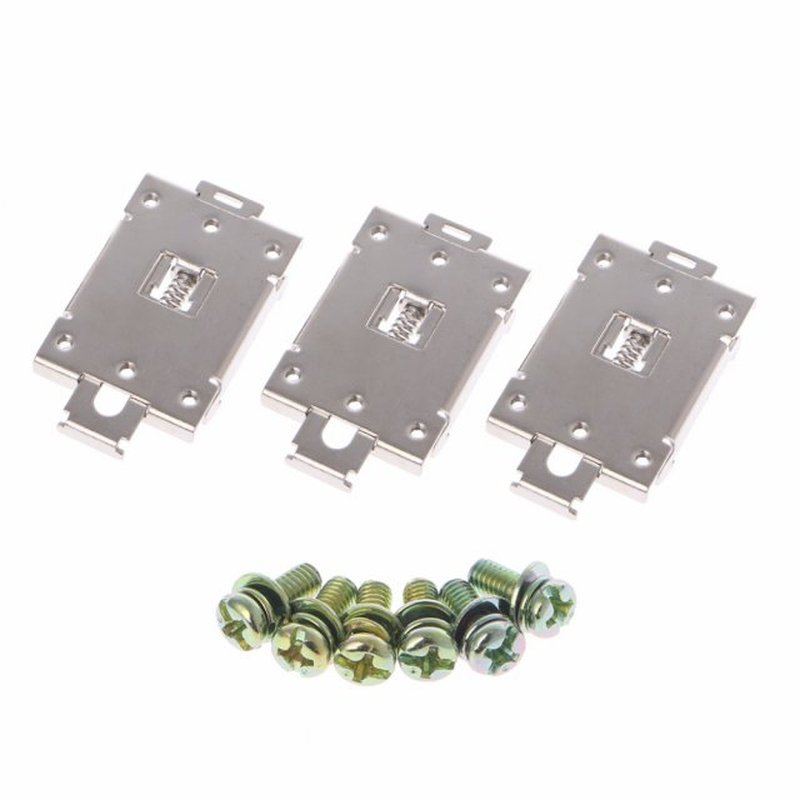 3 Pcs Single Phase SSR 35mm DIN Rail Fixed Solid State Relay