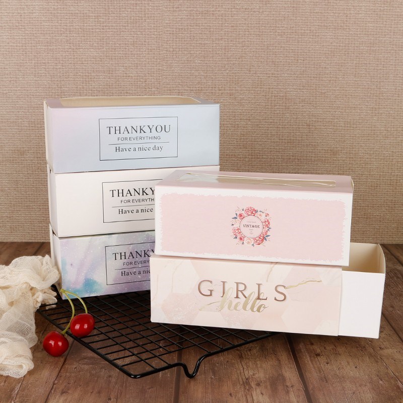 10pcs Sweet Time Drawer Stlye Paper Box Handmade Cookies Bak