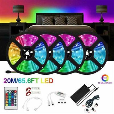 65ft 20M 4rls 5050 DC12V RGB 600LEDs LED strip with 12V 10
