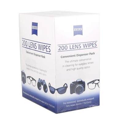 200 Zeiss Pre-moistened Lens Cleaning Cloths Wipe Glasses Op
