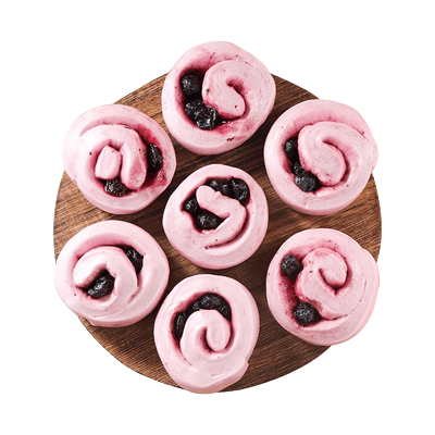 芃宝蓝莓花卷馒头纯手工儿童早餐面食早点健康速冻半成品方便主食