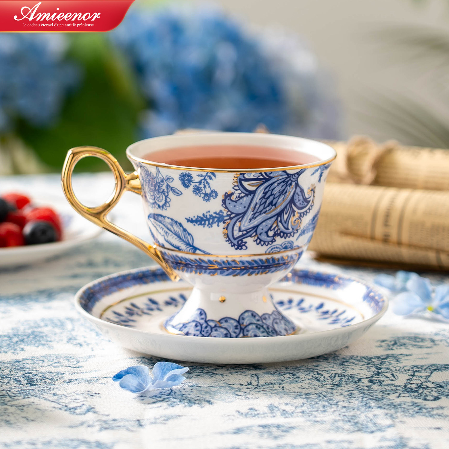 Amieenor「藏青金章」咖啡杯高档精致礼盒伴手礼结婚礼物生日礼物,餐饮具,咖啡杯,淘宝优惠券,粉丝福利购,淘宝优惠卷