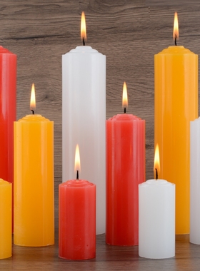 停电应急照明家庭备用蜡烛节日过年特粗圆柱加大号红白色供佛黄腊