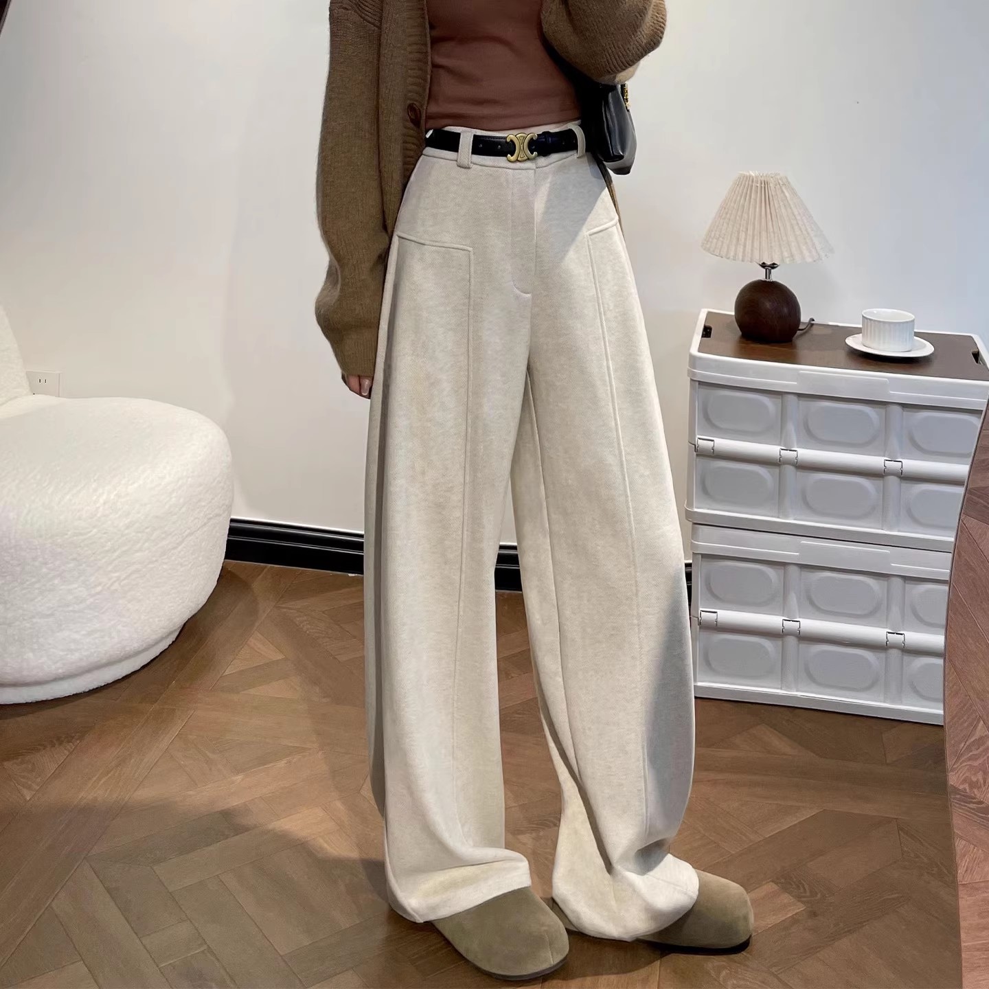 【送运费险】毛呢西装弯刀休闲裤