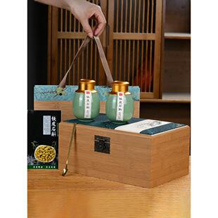 新款铁皮石斛礼盒空盒 高端铁皮枫斗包装礼品盒 定制陶瓷密封罐子