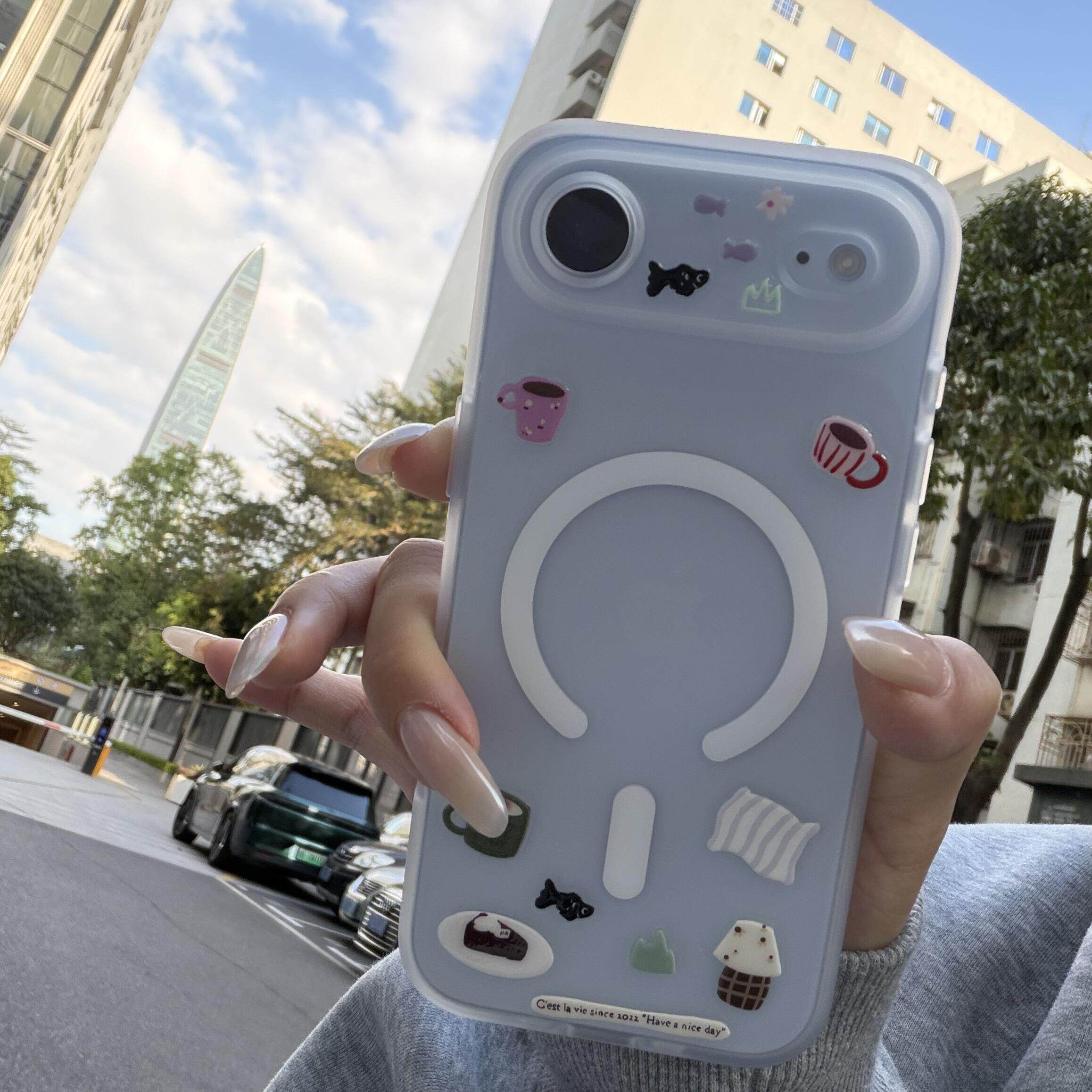 透明大视窗diy贴纸黑色猫咪适用苹果Air手机壳iPhone17Promax全包16pro秒变可拆卸镜头二合一15防摔14磁吸13