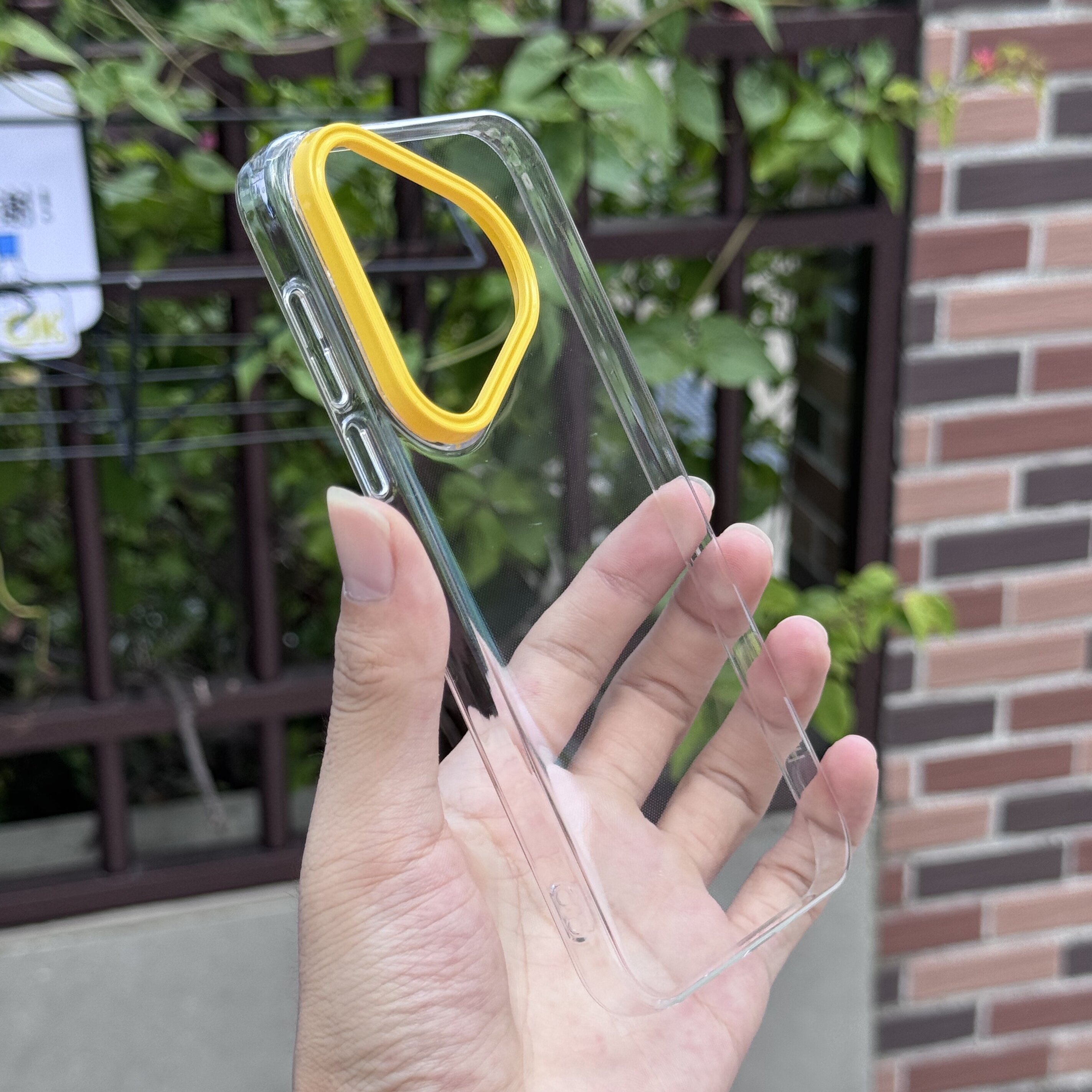 马卡龙黄色大孔镜头框适用华为Pura70Pro+手机壳p70ultra高透明耐黄P60情侣新款Nova13/12简约高级感超薄硬壳
