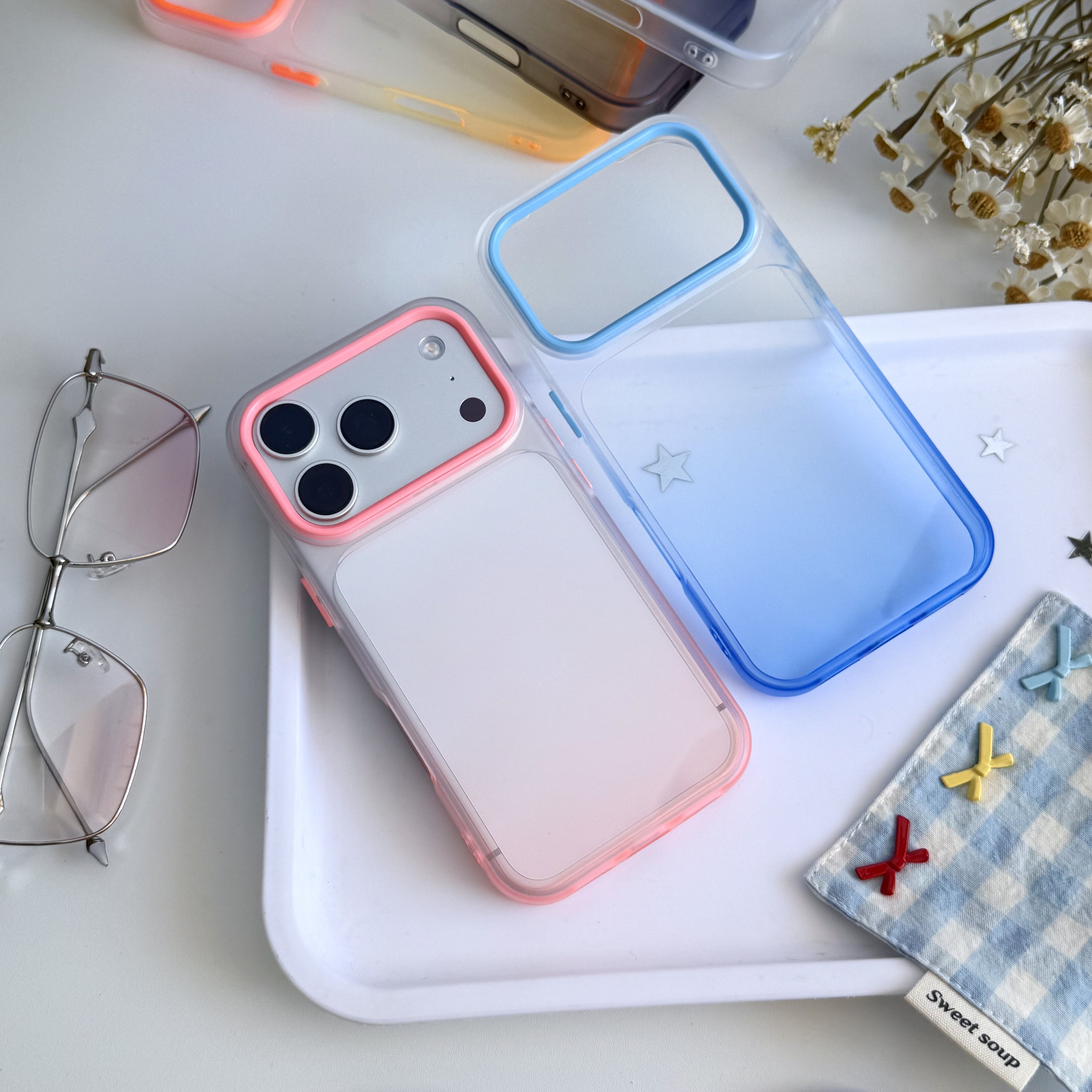 【渐变软壳】磨砂粉色适用苹果17promax手机壳air全包透明新款iPhone16Pro简约独立按键ip15pm防摔tpu保护套