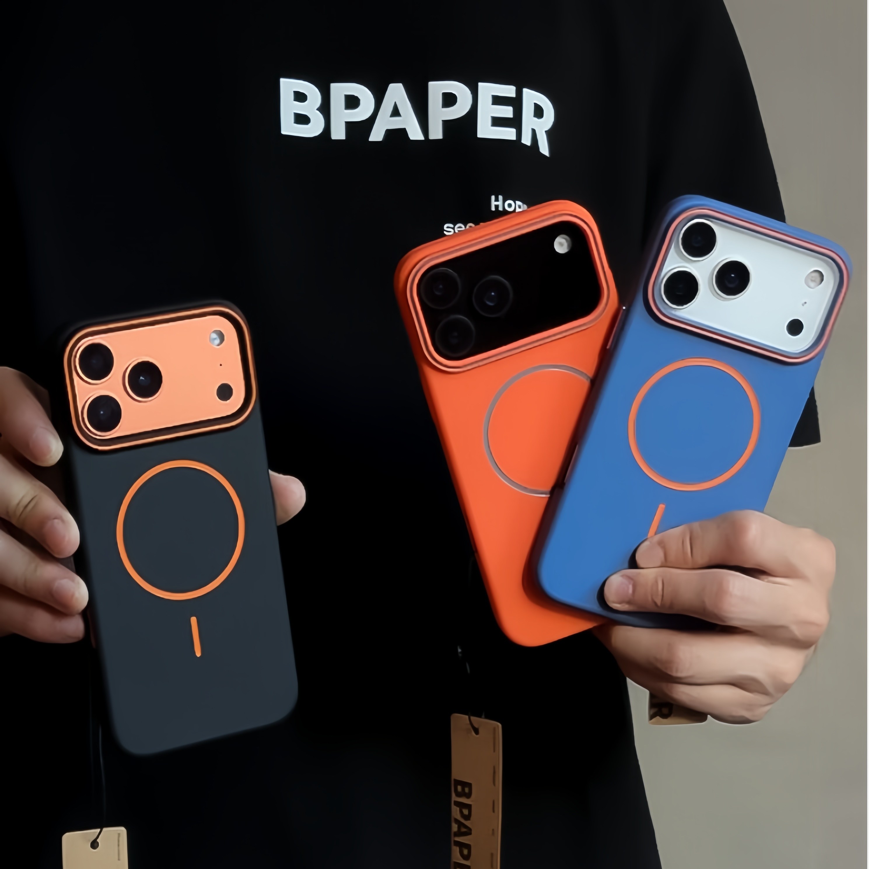 星宇橙色磁吸适用苹果17ProMAX手机壳Air简约磨砂软壳16E轻薄全包15防摔14橙色细圈13深蓝色肤感12硅胶11潮流