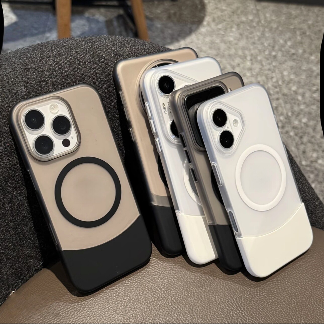 创意榫卯拼接适用苹果17Promax手机壳iPhone16/15PLUS全包17Air磨砂14pro磁吸13黑色个性12简约11薄透明硬壳