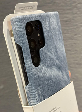 牛仔纹复古风浅蓝色磁吸适用三星S25Ultra手机壳S24U个性潮款s23ultra半包防摔保护套男女款无线充电大孔镜头