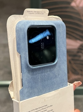 小众港风复古蓝色17适用小米14Pro牛仔纹理手机壳Xiaomi15简约K80半包硬壳14Ultra防摔套k70男女13防指纹大孔