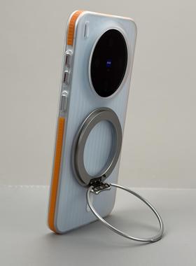 防滑条橙色高级感立体瓦楞纹适用vivoX300Pro手机壳x200promini黑武士光栅Magsafe磁吸充电X100全包Ultra硬壳