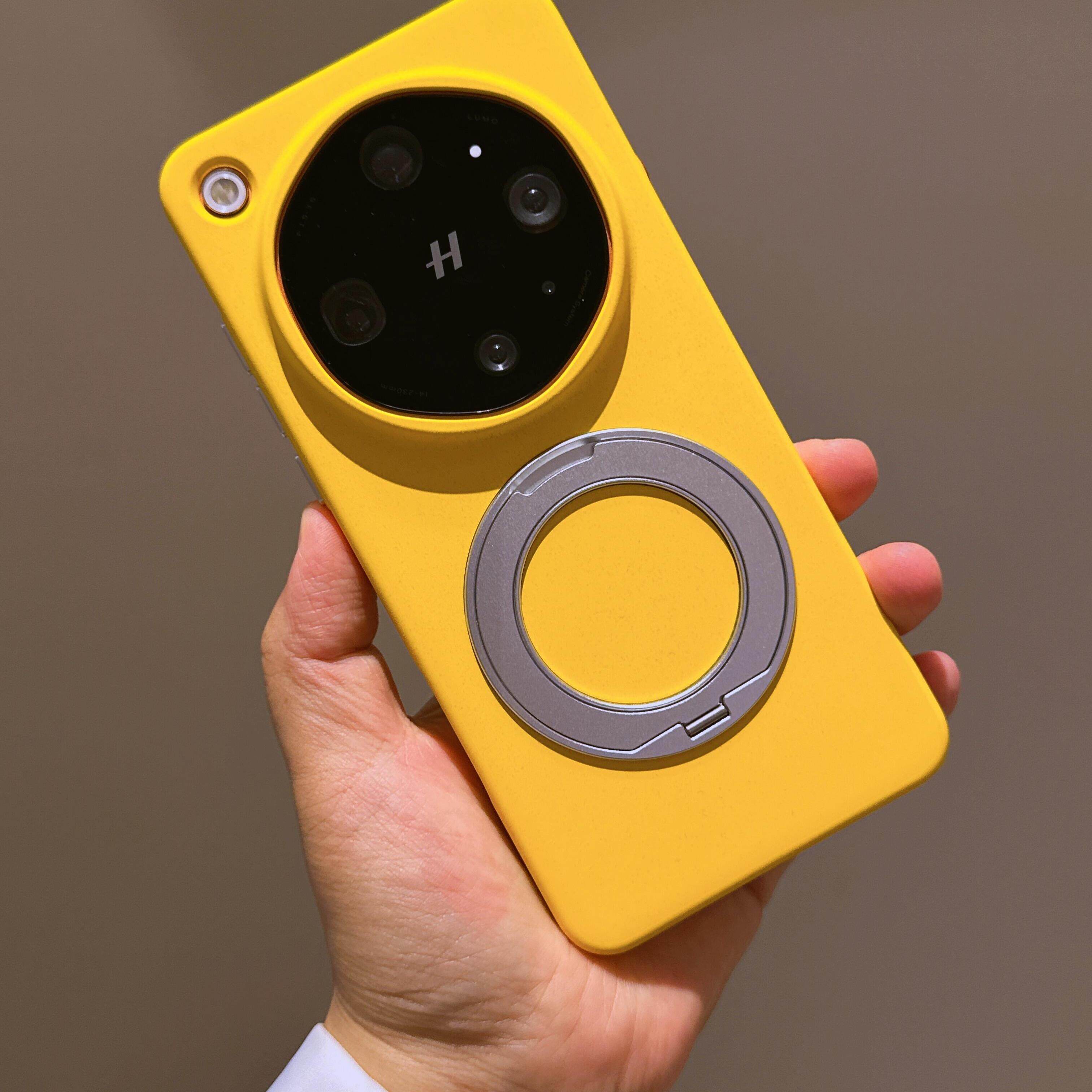 小米黄色岩砂360°旋转支架磁吸适用OPPOFindX9Ultra手机壳findx9spro情侣款1+15T超薄防指纹粗磨砂大孔硬壳