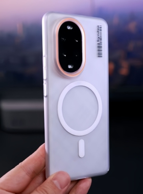 高级感轻薄柔砂透白色适用华为nova14Ultra手机壳Nova13Pro潮款条码Magsafe磁吸充电12活力版硬壳11情侣撞色