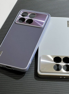 新元素金属k90磨砂面K80适用红米K70Pro手机壳Turbo4/3简约Note15pro+暗夜紫色note12全包CD纹镜头note11防摔