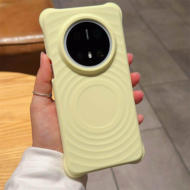 楼嘉枫 波漾磁吸壳适用华为mate70pro+手机壳简约防摔mate80promax纯色液态硅胶60全包四角气囊防摔植绒软糯