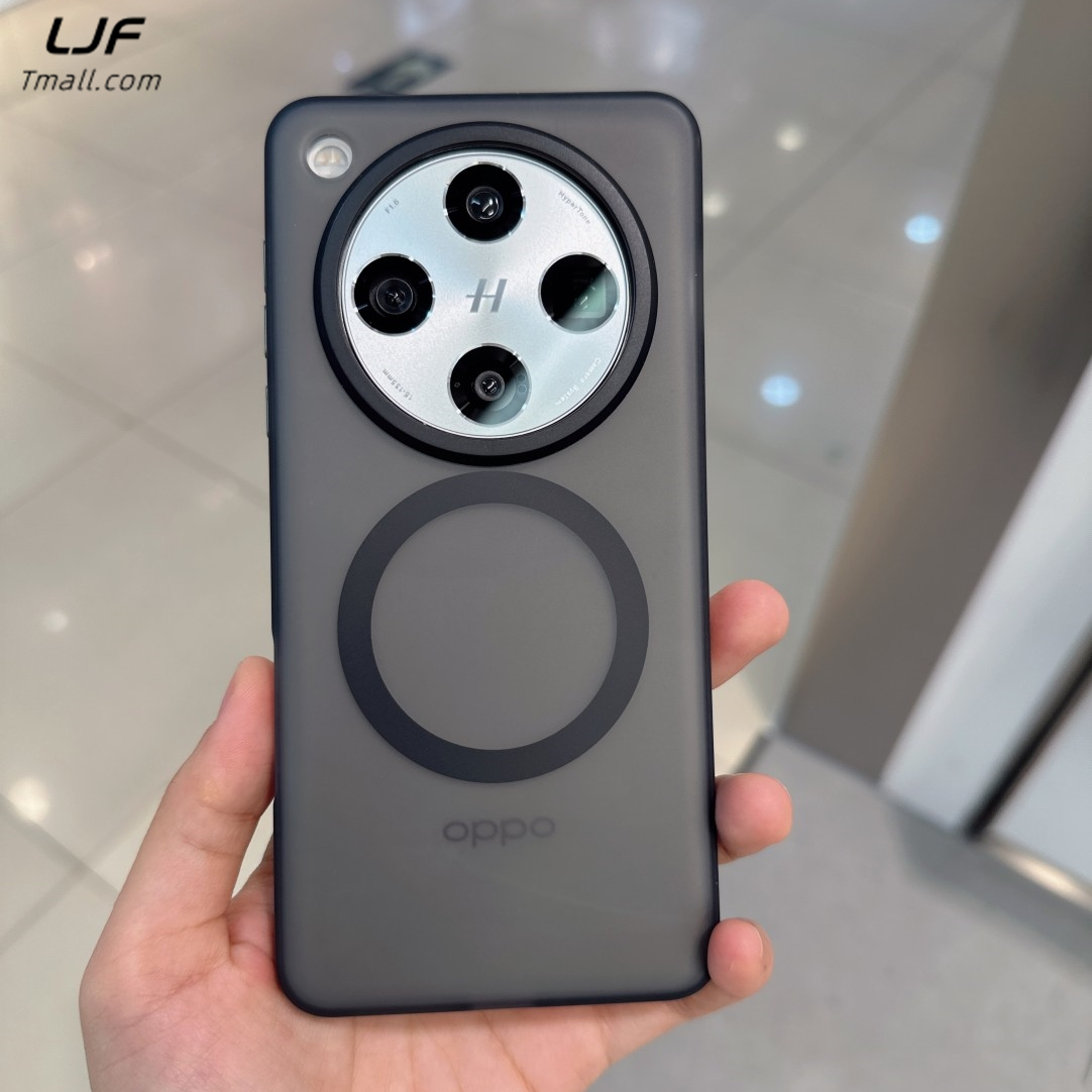 轻砂黑色亚克力简约适用OPPOFindX8Pro手机壳x8s高档磁吸findx8ultra全包FindX7Ultra金属按键透明防摔磨砂白