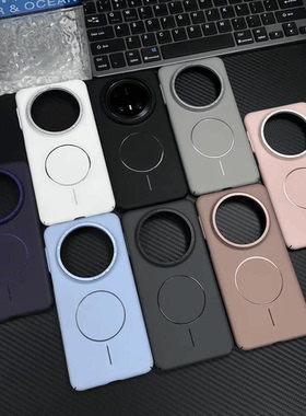 高级灰色简约细圈磁吸Pura70Ultra适用华为mate70pro+手机壳Mate60Pro金属镜框mt50独立按键40超薄30纯色硬壳