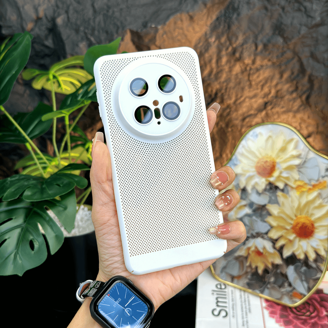 超薄散热适用华为mate70Pro+手机壳Mate60/50白色网孔设计40裸机手感30夏日款Pura80Ultra简约自带镜头膜硬壳