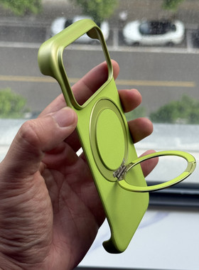 新款抹茶绿色零框感贴皮适用苹果17promax手机壳荔枝纹iPhone16Pro无边框15/14plus支架13pm裸机12防指纹11硬