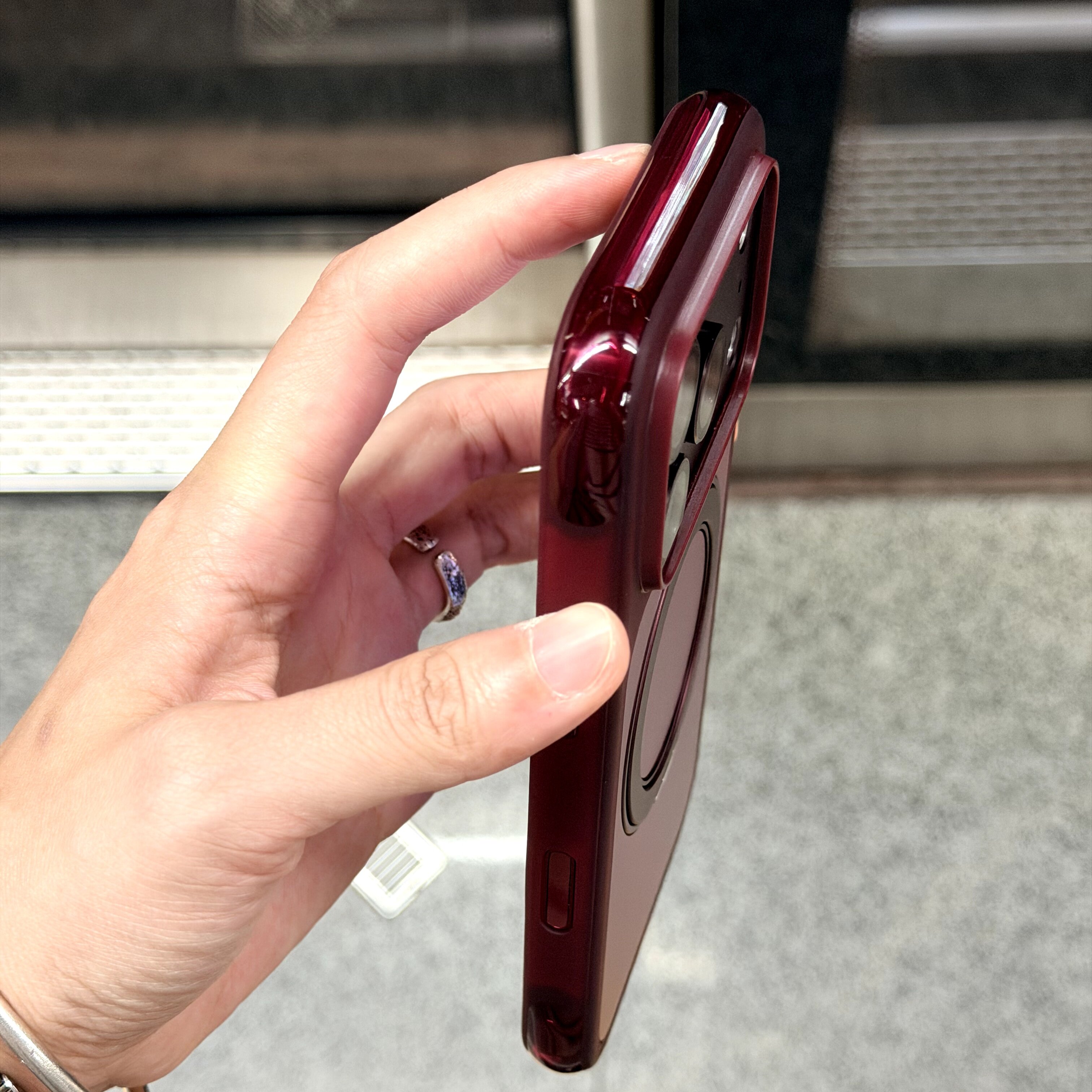 【真气囊防摔】360°支架磁吸适用苹果17promax手机壳樱桃紫18Pro减震iPhone16Pro独立金属按键防指纹全包套