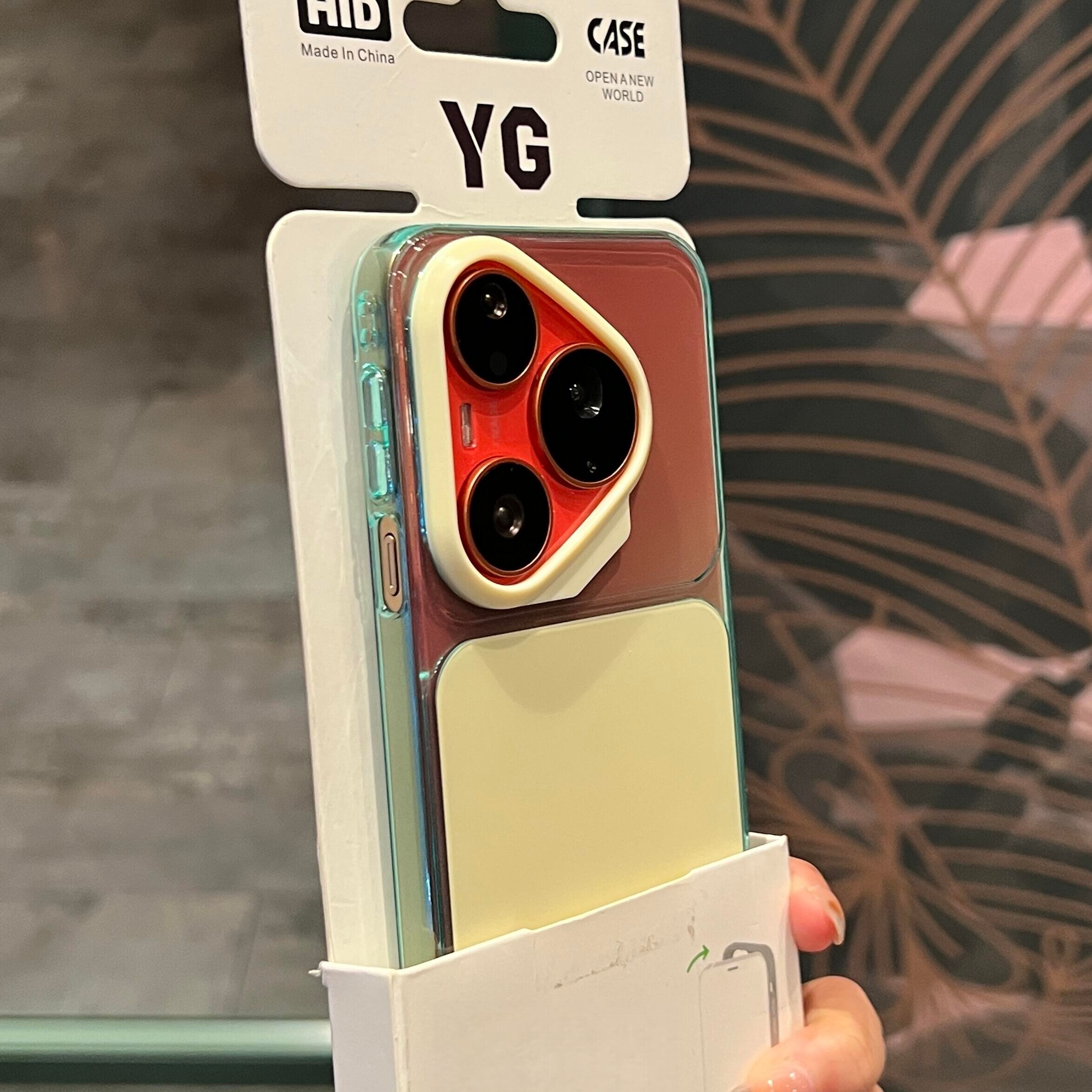 奶绿撞色橙透彩百变系列适用华为Pura90Promax手机壳pura90pro透明全包大孔时尚新款Magsafe磁吸防摔保护套女
