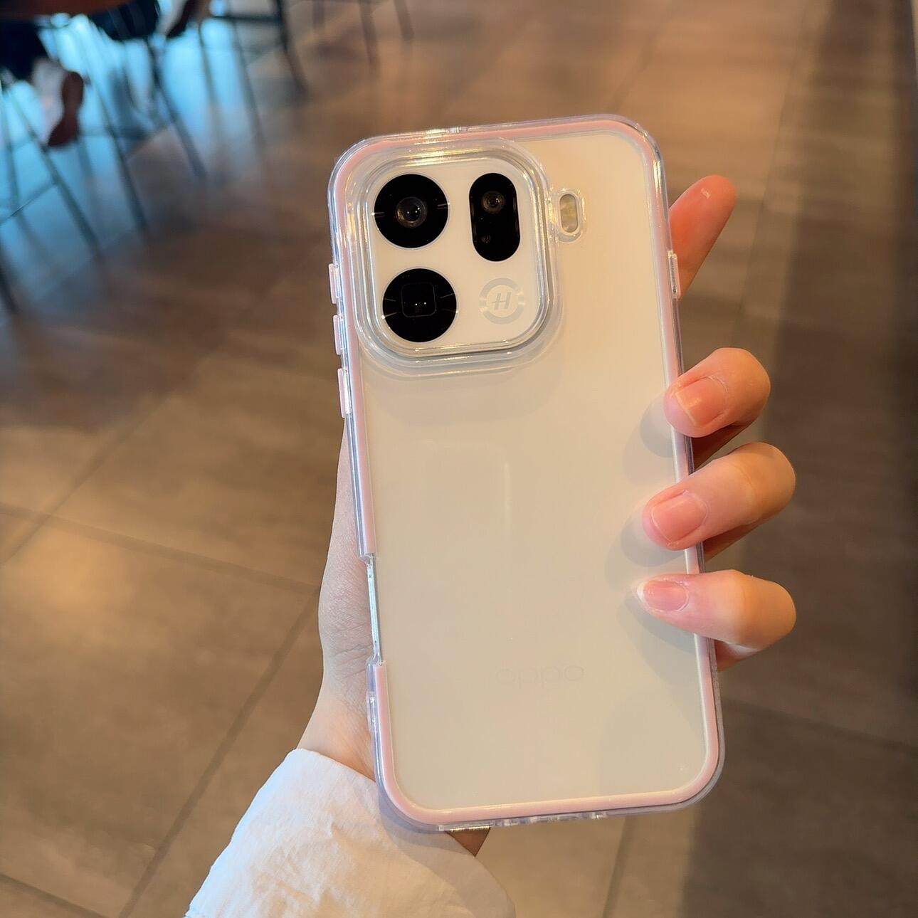 高颜值马卡龙粉色透明适用OPPOFindX9Pro手机壳findx8ultra防摔X8S+二合一全包findx7可爱X6简约reno14白色女