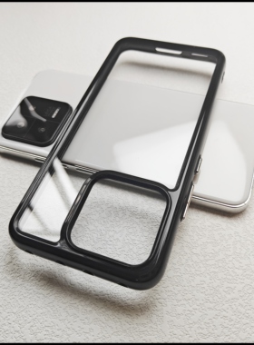 耐黄适用小米13Ultra手机壳12s亚克力12x软边14Pro硬壳Xiaomi15/12pro防摔civi3加厚ins风亮黑色高透明男女款