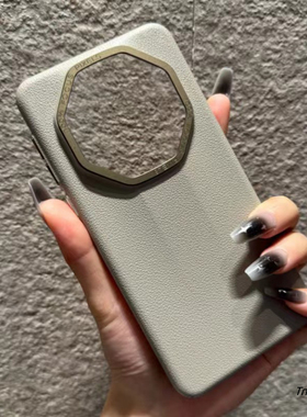 适用华为Mate60RS保时捷设计手机壳Mate70时尚mate60pro+钛灰色荔枝纹钢码金属镜头防指纹保护套薄款PC硬壳男