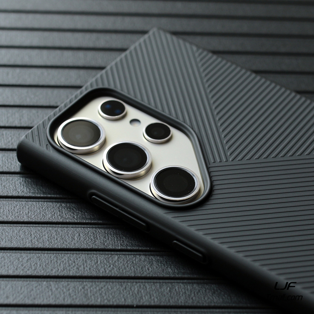 小众几何纹理适用三星S24Ultra手机壳简约黑色25商务S26U个性全包超轻薄裸机手感磨砂大孔男女款保护套防指纹