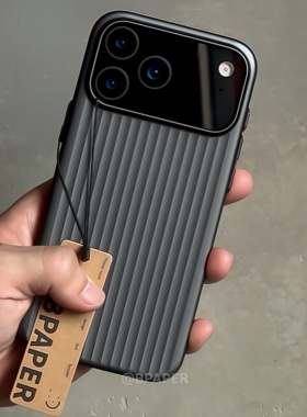 密疏分子钛盾适用苹果17ProMax手机壳iPhone16Pro金属质感15瓦楞14强磁吸附小米17立体光栅钛银灰色磨砂大孔