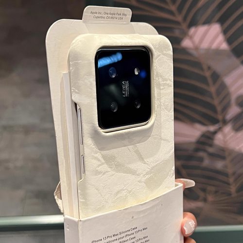 适用小米14PC复古保护壳丝绒面