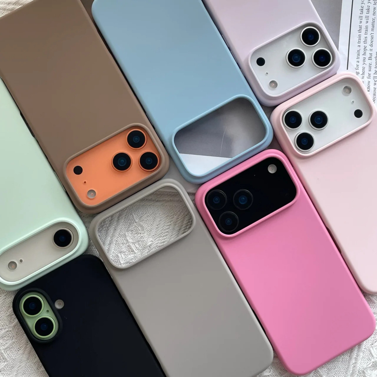 【一体按键】无植绒18适用苹果17Promax手机壳iPhone16pro简约17超薄15云感液态硅胶14全包13磁吸软糯保护套