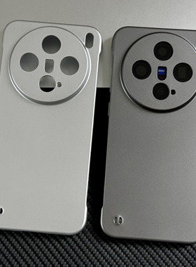 磨砂无边框适用vivoX200手机壳X200Promini半包裸机手感X100Ultra星空灰色X90s超薄简约冷淡风金属质感PC硬壳