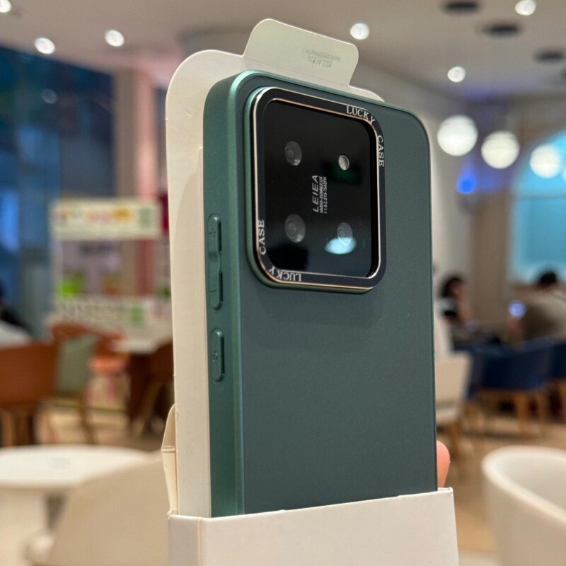 极光幻影绿适用小米14Pro手机壳铝合金镜头框Xiaomi14/13内置磁吸13Ultra磨砂红米K70亚克力K60全包防摔硬壳