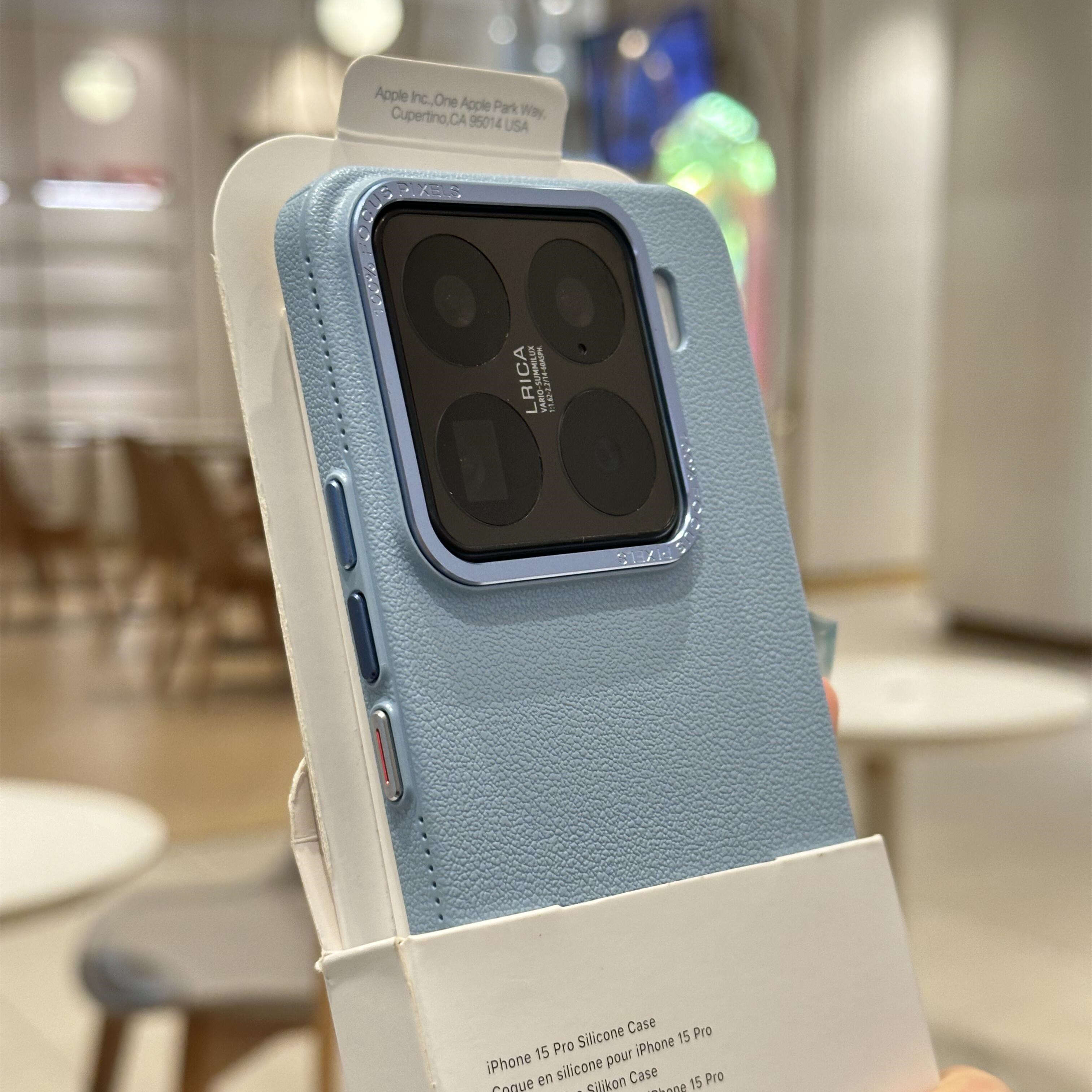 散热针织孔海天蓝色适用小米15Pro手机壳Xiaomi15/14金属镜头框全包14Ultra颗粒感荔枝纹PC硬壳13pro薄款男女