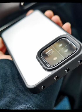 磨砂K70适用小米手机壳红米Note12Turbo黑色边简约K60E护甲note13亚克力K50高透明K80文艺Ultra防摔手感好男