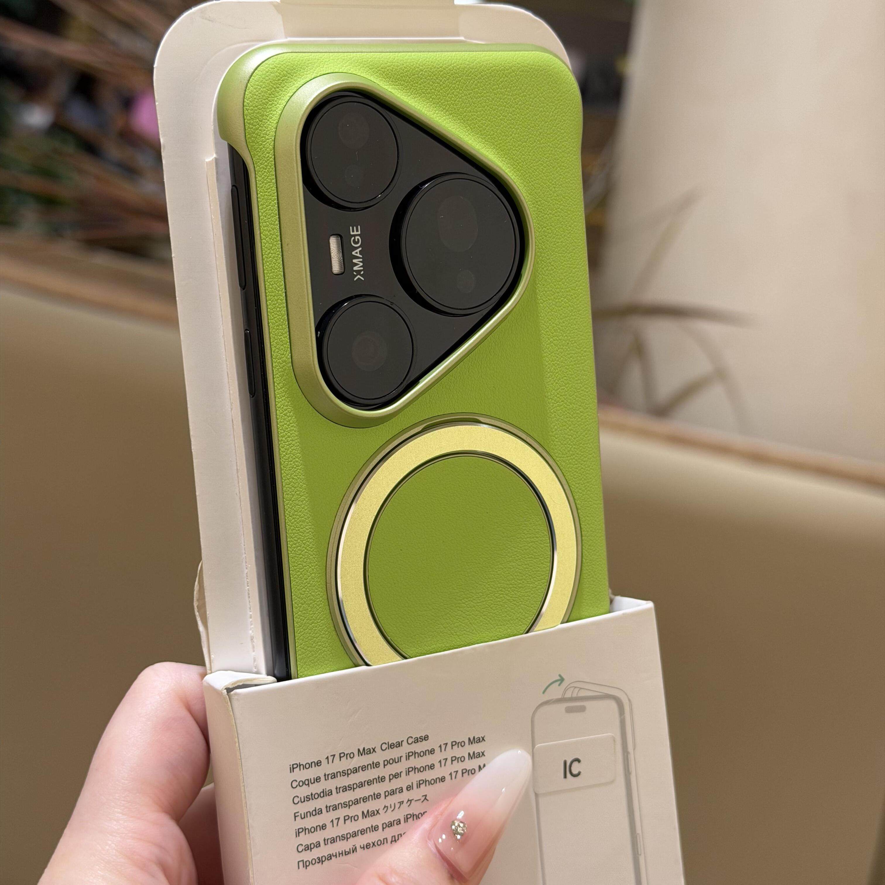 荧光绿色新款皮纹适用华为Pura80Pro+手机壳pura80ultra无边框支架pura70pro半包mate70/60高级不沾指纹硬壳