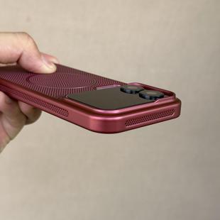 新款金瑞红色散热细圈磁吸适用小米17promax手机壳哑光电镀17Pro全包薄Xiaomi15男女15pro蜂窝网孔硬壳14Pro