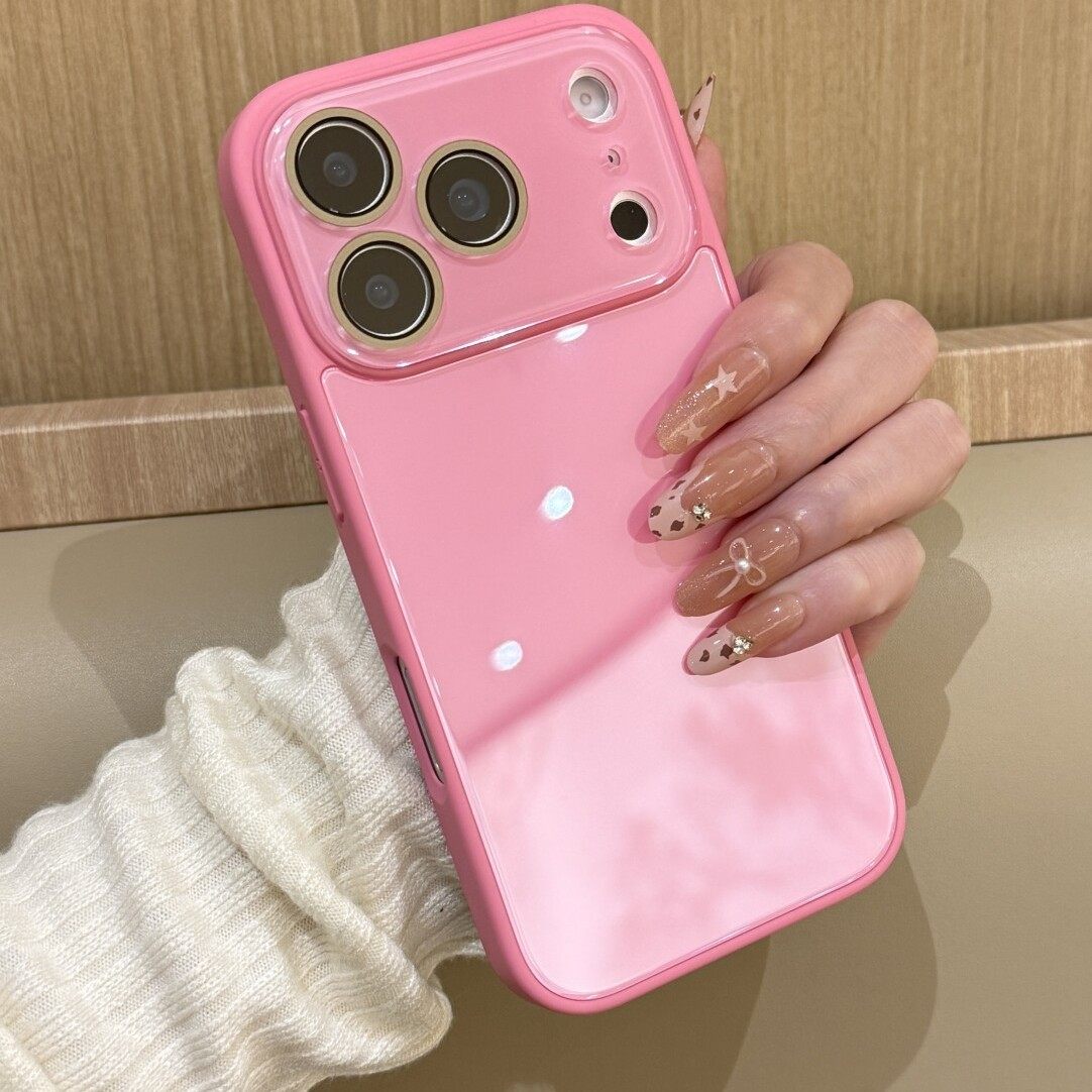 糖果色系亮眼玫粉色【小视窗】适用苹果17ProMax手机壳iPhone16/15plus全包软边16pro自带镜头膜14防摔13女款