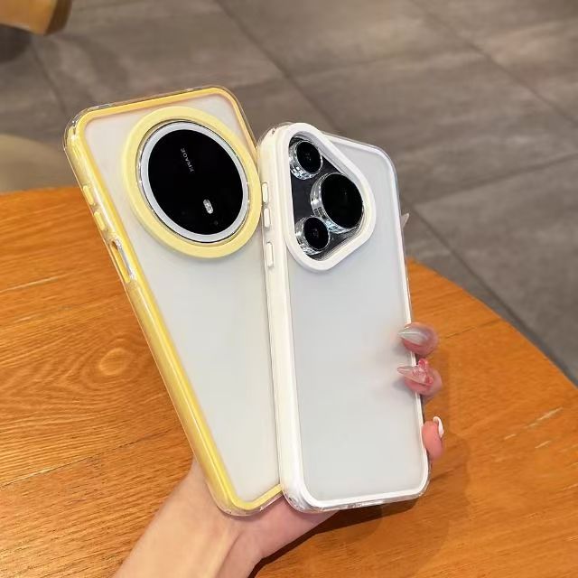 ins磨砂半透明白色二合一适用华为mate70pro+手机壳新款Mate60Pro简约pura70pro情侣款全包防摔套大孔硅胶软