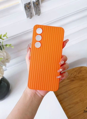 肤感瓦楞纹适用魅族21手机壳Magsafe内置磁吸Meizu21简约个性光栅全包独立按键轻薄款橙色保护套情侣潮流充电