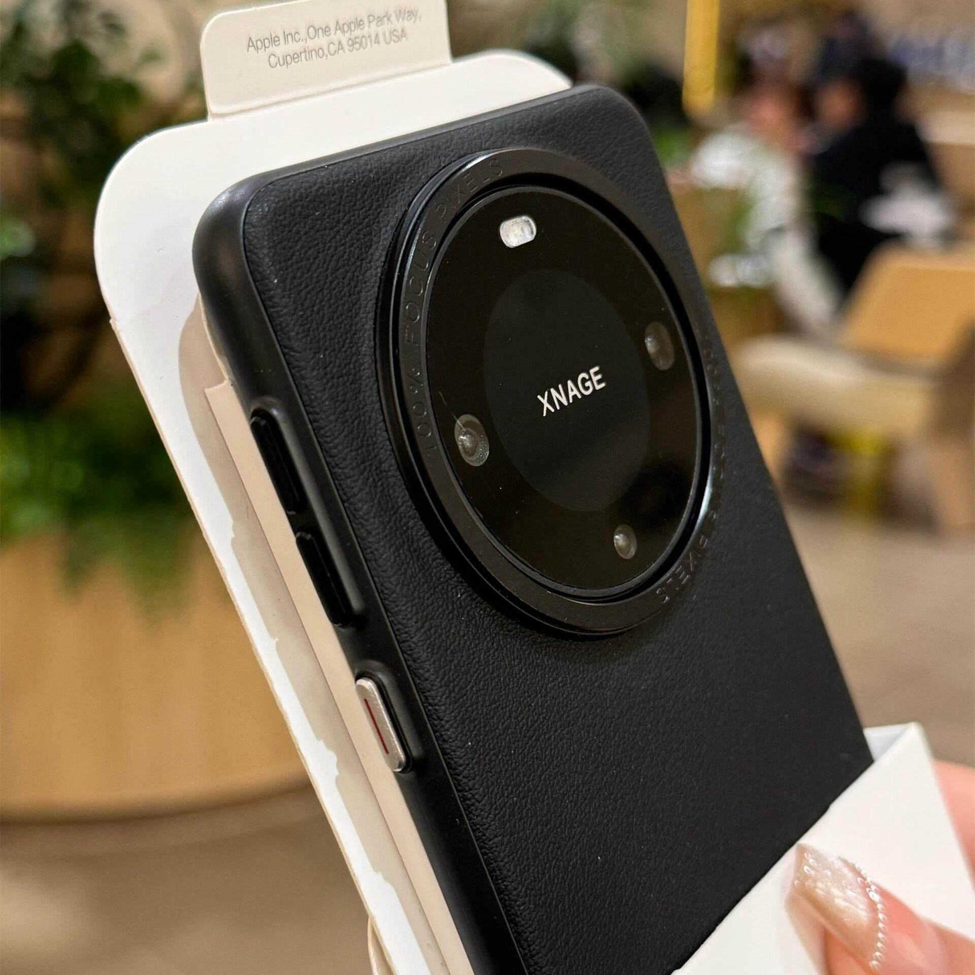 雅丹黑全包素皮适用华为mate70pro+手机壳Mate60创意拼接纳帕皮壳Mate50/40e大孔金属镜框30硬壳防摔你男女款