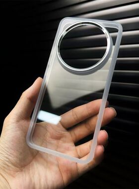 金盾透明高级感白色适用小米15Ultra手机壳Xiaomi15/14pro光面亚克力14ultra金属镜框软边防摔硬壳全包男女款