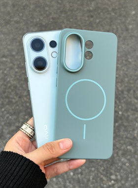 超薄柔润肤感波涛蓝色X200Promini适用vivoS30手机壳s50pro简约S19细圈磁吸18纯色17/16高级感X100S硬壳Ultra