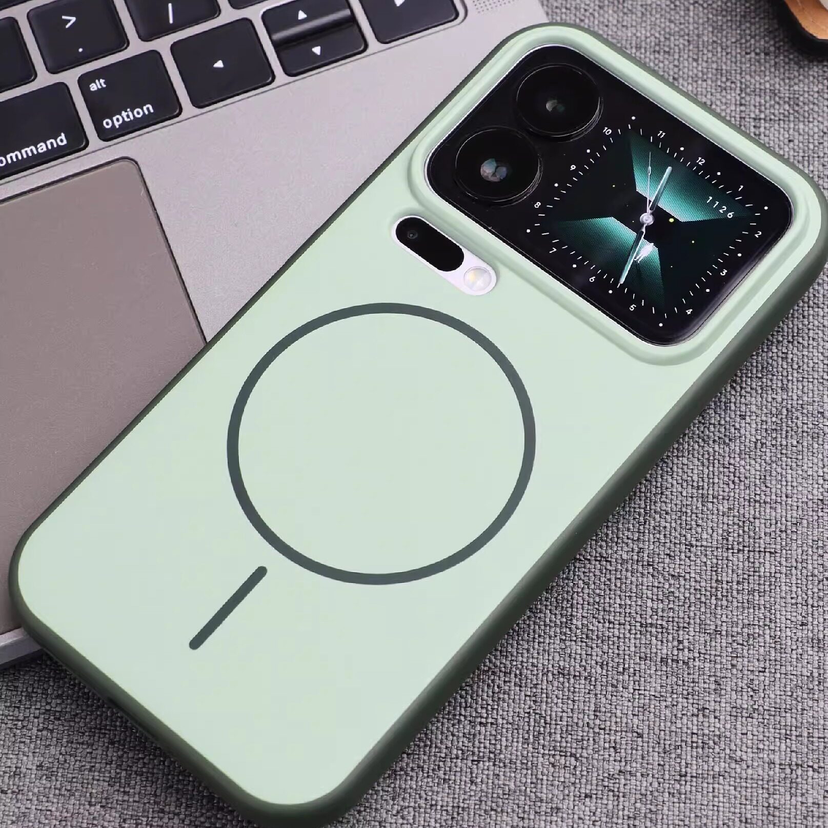 简约商务肤感适用小米17Promax无界系列手机壳17Ultra抹茶绿色Magsafe磁吸15Pro全包金属独立按键防摔保护套